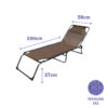 Brown Beach Sun Lounger
