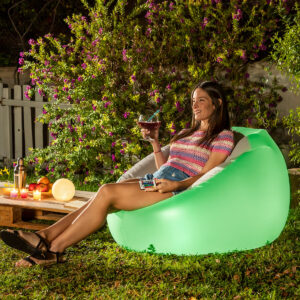 Glow LED Inflatable Armchair with Remote