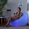 Glow LED Inflatable Armchair with Remote