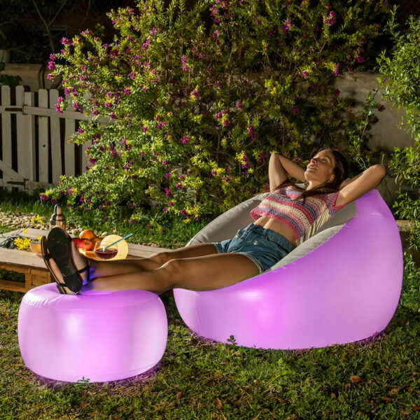 Glow LED Inflatable Lounge Set Glow LED Inflatable Lounge Set