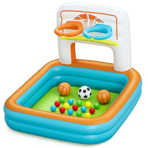Kids' Play Pool with Hoops & Balls
