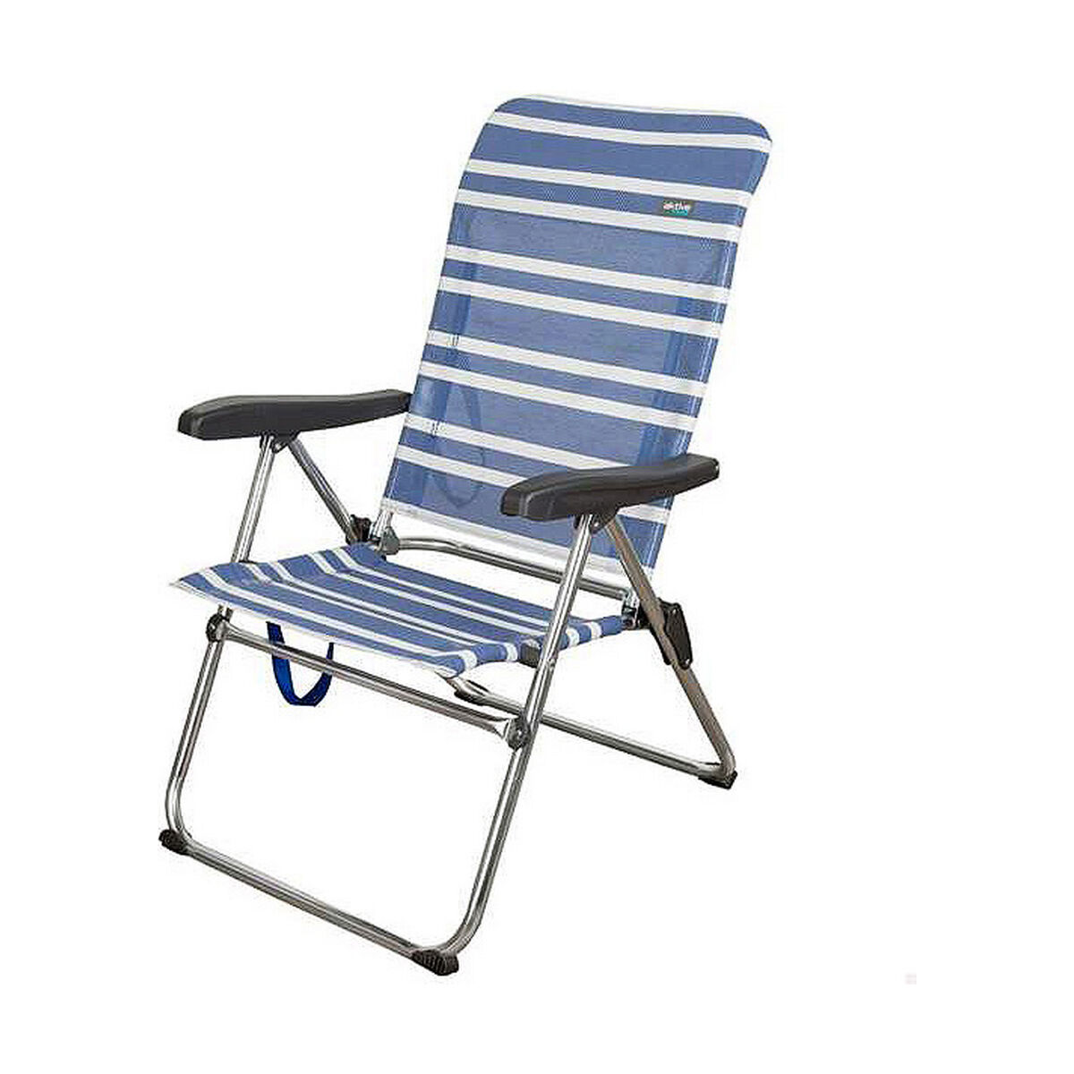 Reclining Beach Chair – Navy Stripe