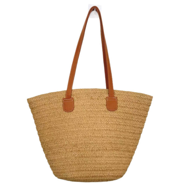 Straw Bucket Beach Bag Straw Bucket Beach Bag