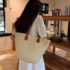 Straw Bucket Beach Bag Straw Bucket Beach Bag